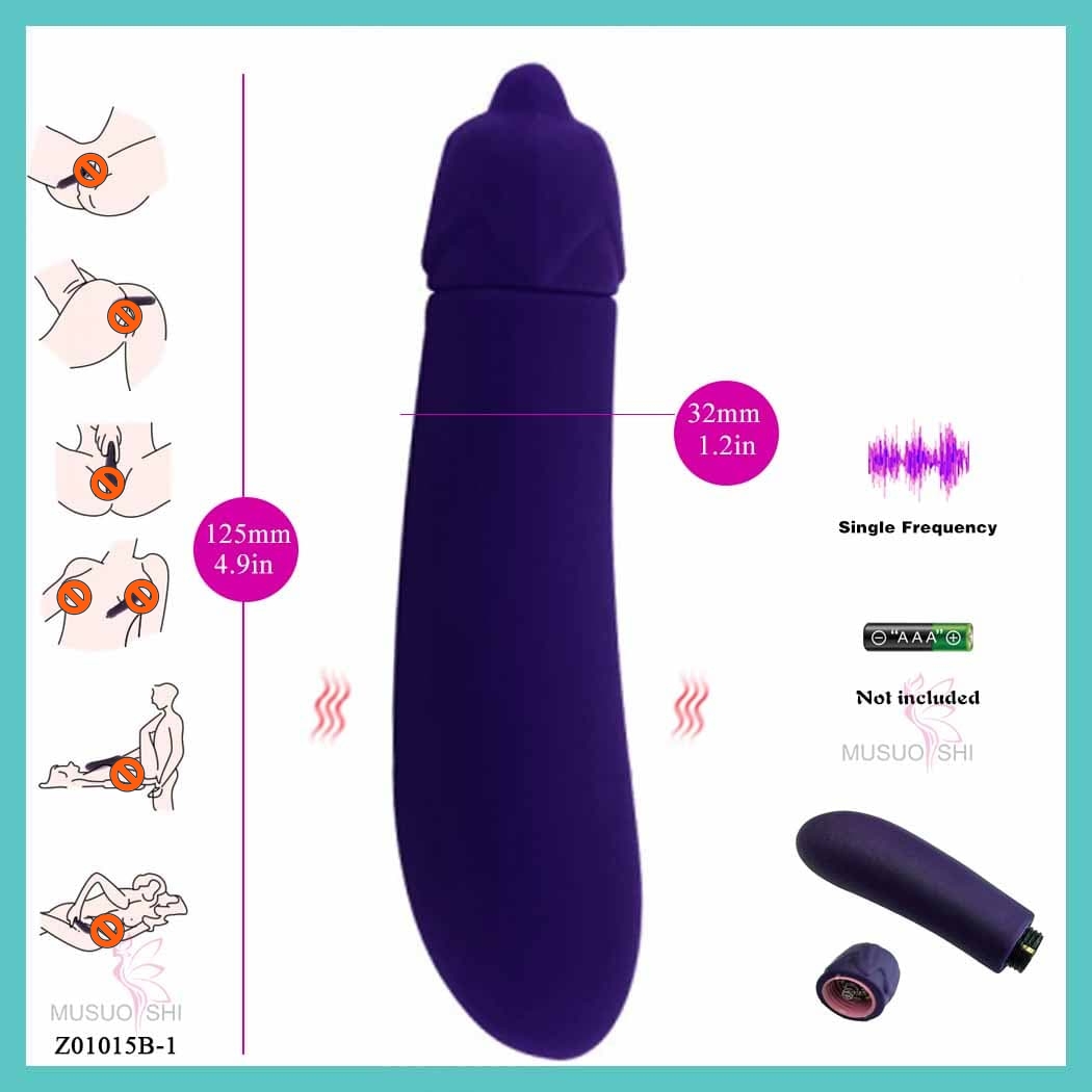 Z01015B-1 Hot Sale Waterproof Mini Vibrator Women Sex Toy Vibrating Masturbator Personal Massager Vibrate Purple Vibrating Egg - 4.9in, Single Frequency, Rechargeable full figure