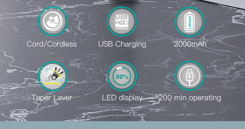 VGR683液晶数显电动大功率不卡发USB电推剪剪发器油头理发剪详情2