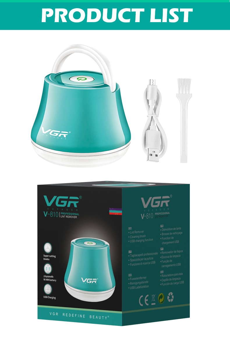 VGR810 New portable household clothing hair remover, high-power USB charging hairball trimmer pic 8
