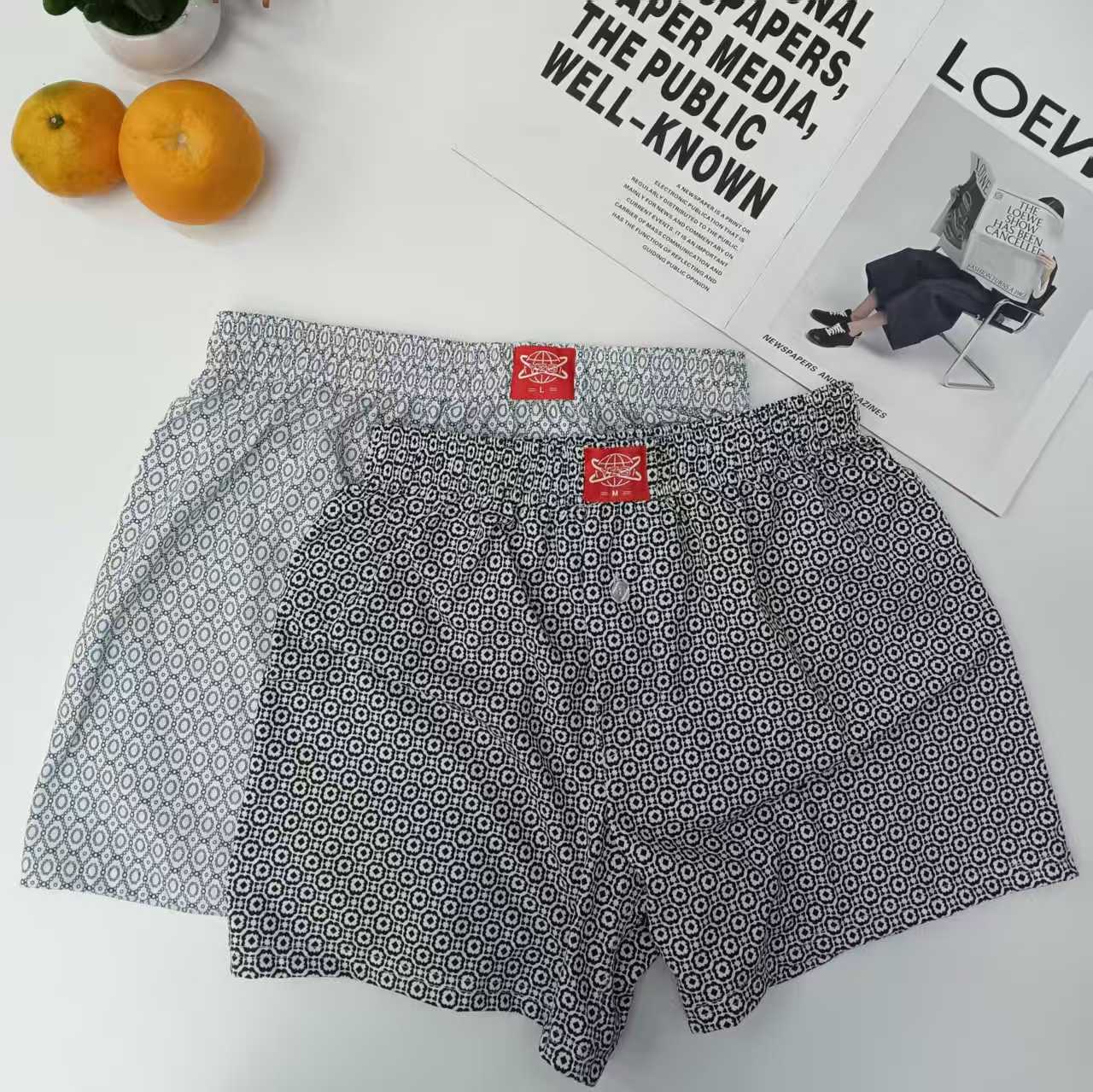634# Export to the Middle East and Africa 35 cotton Arlo pants, men's loose boxer shorts, trendy printed underwear, home shorts, men's boxer shorts, QNI Item Picture
