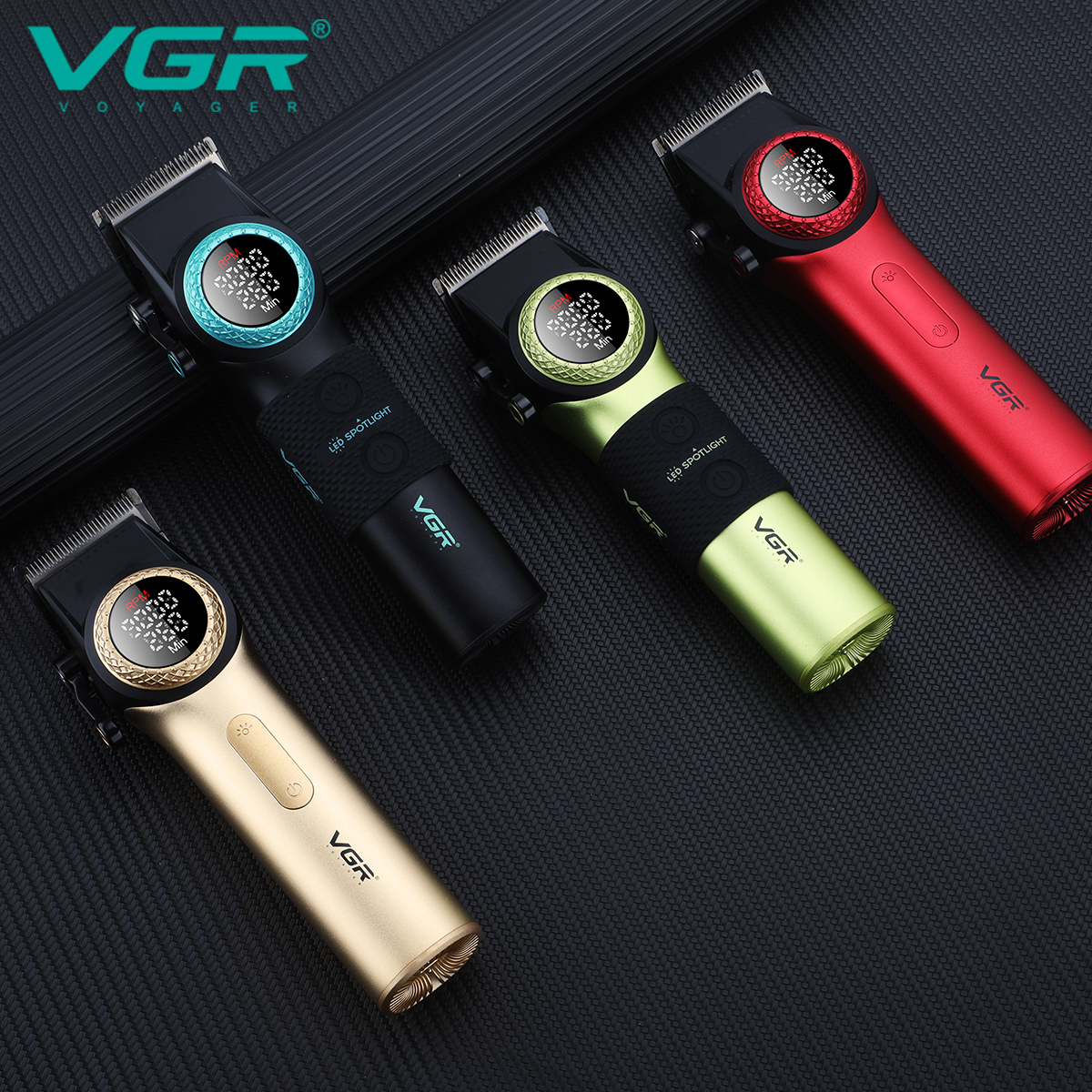 أجهزة الحلاقة الكهربائية العاملة عبر الحدود VGR001 تستخدم الدفع الكهربائي بدون مقصات كهربائية عالية السرعة من محلات الحلاقة المتخصصة Item Picture