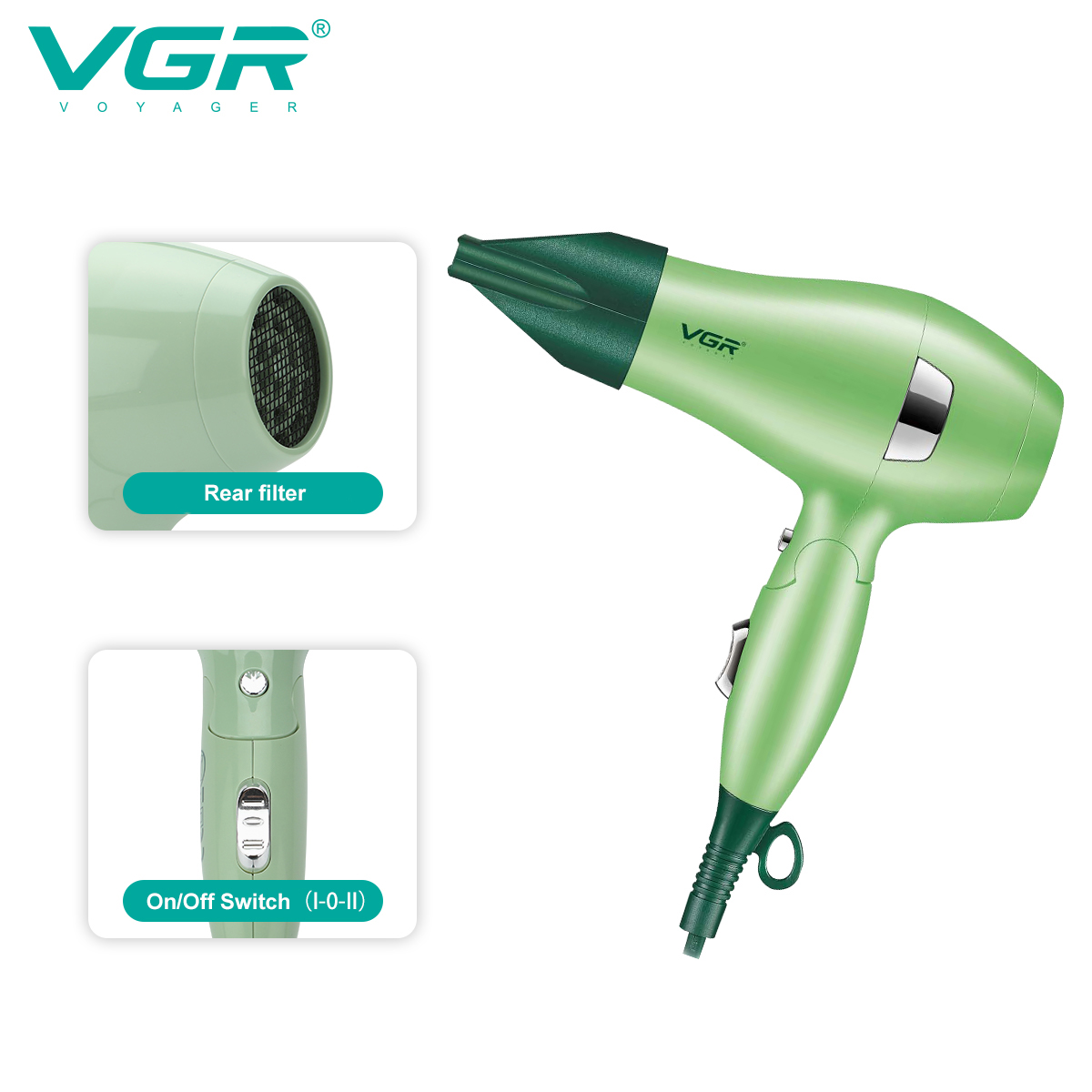 The VGR432 mini foldable travel portable hair dryer is selling well across borders Item Picture