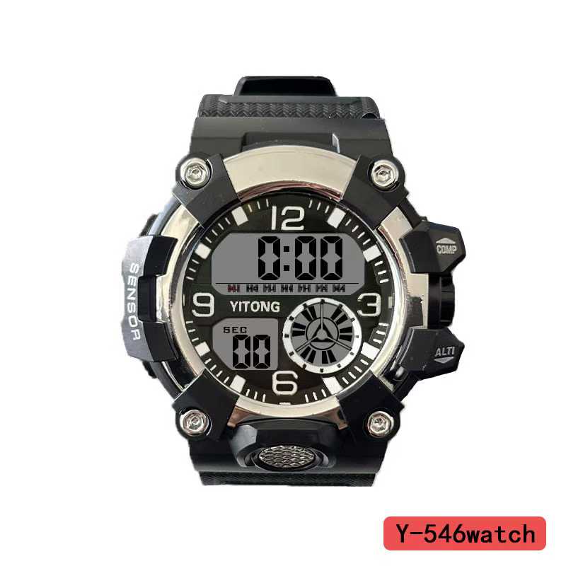 The YITONG basic model electronic watch from YITONG is cost-effective, durable and worry-free. It is specially designed for students to wear in class and on a daily basis. The Y-546 color electronic watch, round electronic watch, men's waterproof luminous sports watch, and trendy Item Picture