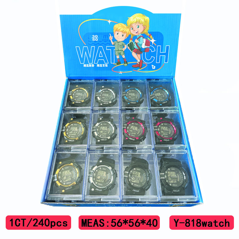 YITONG foreign Trade sports electronic watch, primary and secondary school boys' sports watch, outdoor sports waterproof electronic watch, Boys' Y-818 black new style student trendy boys' art electronic watch, waterproof sports Application Scenario