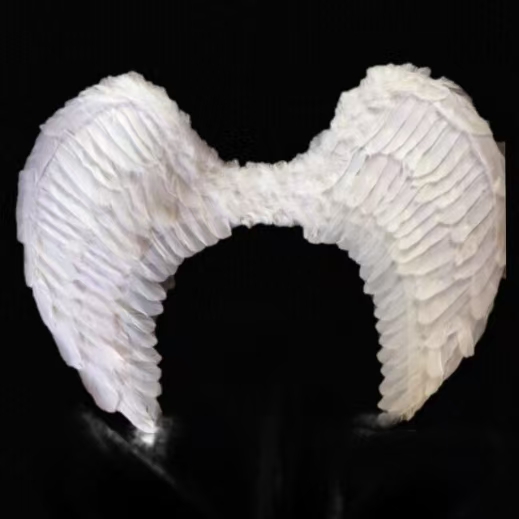 白色羽毛天使翅膀80*60cm详情1