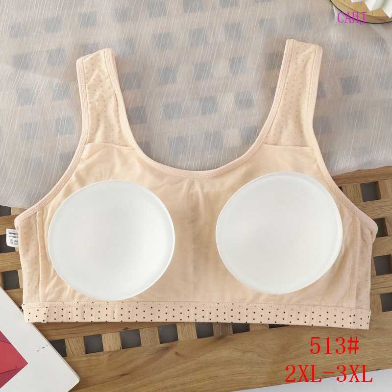 Fat-sized, loose-fitting bras for mothers, middle-aged and elderly people, undergarments, vest style, cotton detachable vest without steel rings Specification drawing