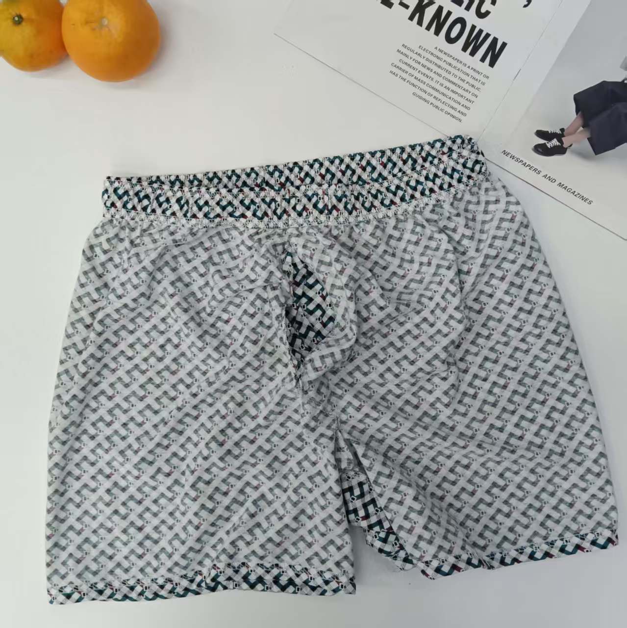 633# Export to the Middle East and Africa 15 cotton Arlo pants, men's loose boxer shorts, trendy printed underwear and home shorts, men's boxer shorts QNI Application Scenario