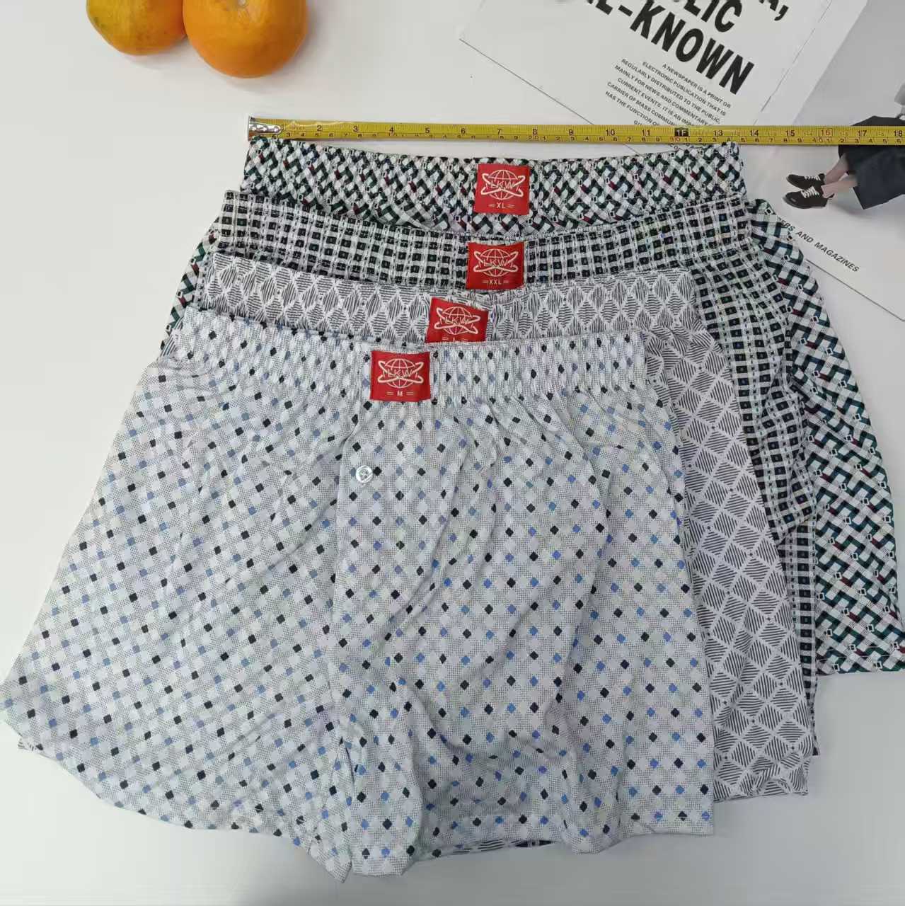 633# Export to the Middle East and Africa 15 cotton Arlo pants, men's loose boxer shorts, trendy printed underwear and home shorts, men's boxer shorts QNI full figure