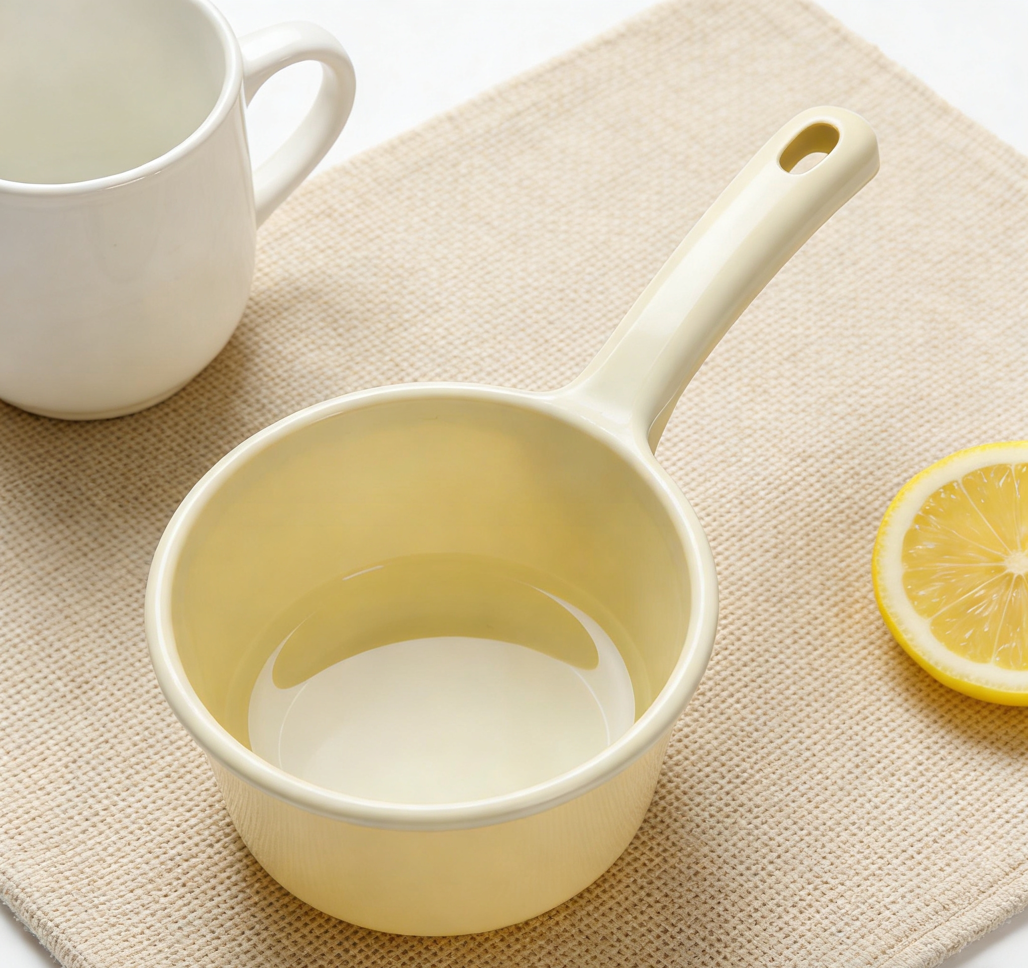 Thickened plastic ladle with hanging hole, long-handled ladle, kitchen and bathroom household, durable ladle, shampoo ladle