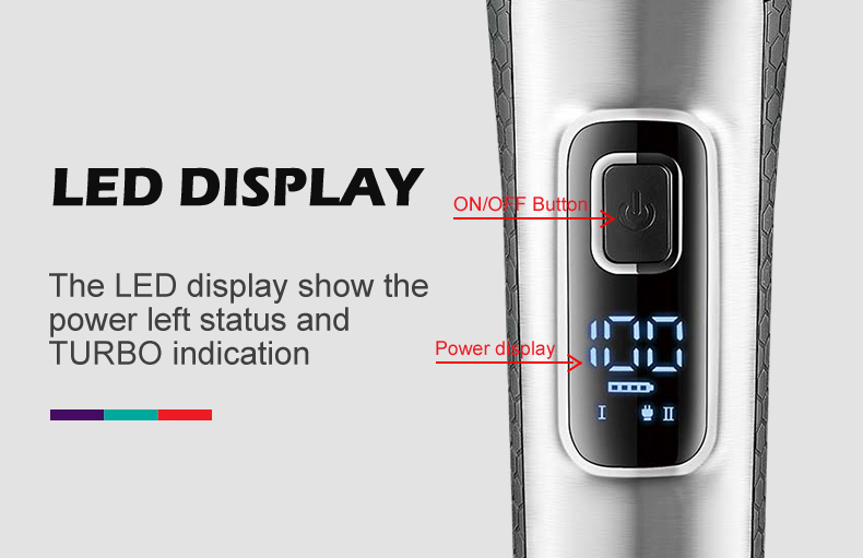 VGR385 Five-head magnetic floating razor with LCD digital display, multi-waterproof and long-lasting razor pic 7