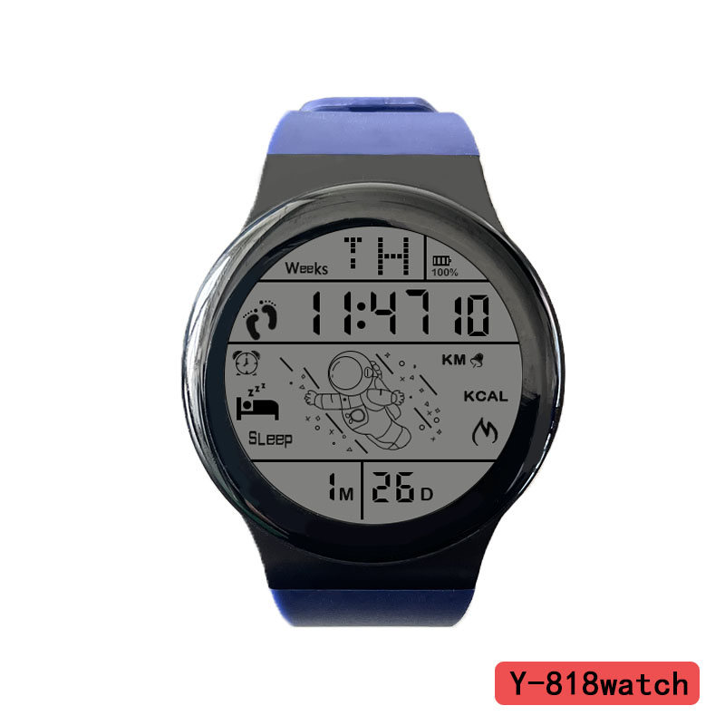 YITONG foreign Trade sports electronic Watch, Primary and secondary school boys' sports watch, outdoor sports waterproof electronic watch, Boys' Y-818 large disc model, student trendy boys' art electronic watch, waterproof sports Item Picture