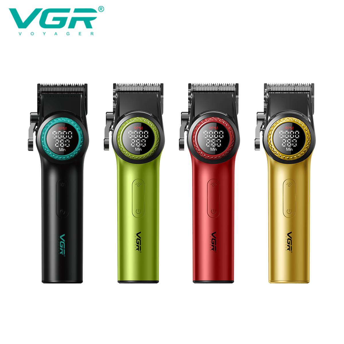 VGR001电动理发器跨境专业理发店用电推无刷电机高速电推剪