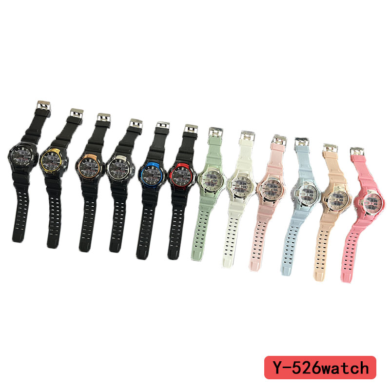 Yi-dos tres YITONG modelo básico reloj electrónico de alto rendimiento duradero ahorro de preocupaciones estudiantes de clase uso diario especial Y-526 color reloj electrónico redondo reloj electrónico para hombres a prueba de agua brillante reloj deportivo tendencia Specification image