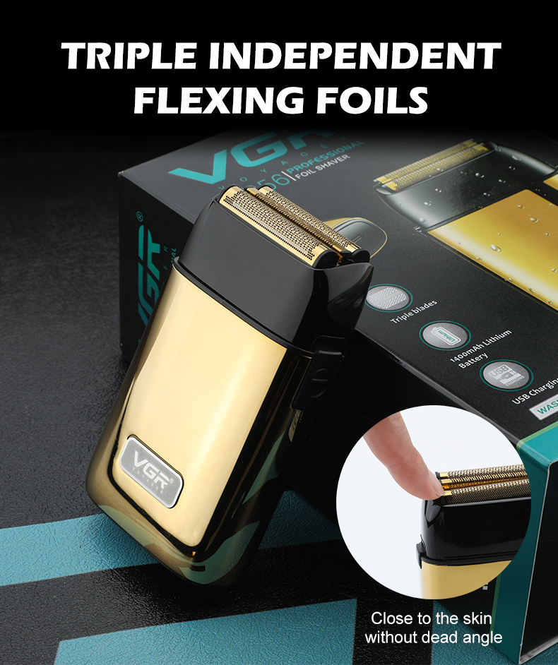 VGR356 Metal body waterproof floating USB compact long-lasting shaver pic 5
