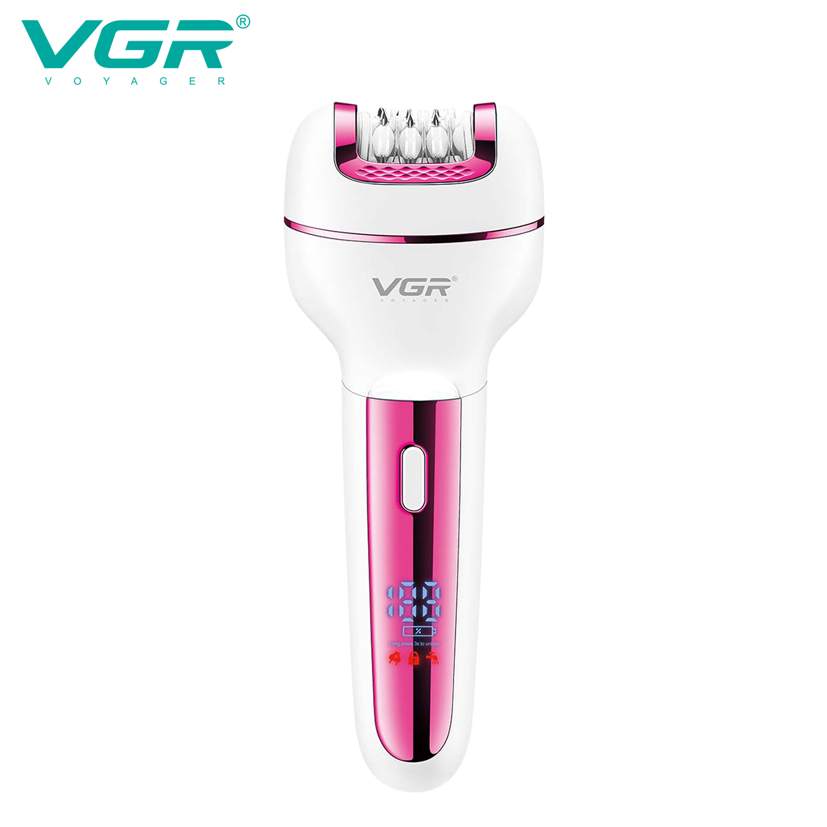 VGR732 Women's Hair Plucker, Multi-functional Hair Remover, Three-in-one Cross-border Electric Hair Removal Device, Leg Hair and Foot Grinder Item Picture