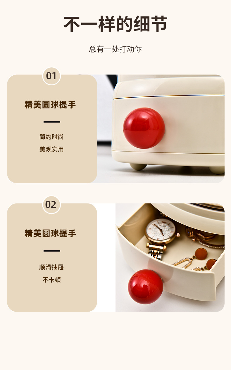 K10-9027化妆品收纳盒旋转梳妆台桌面笔桶口红眼影置物架详情图12