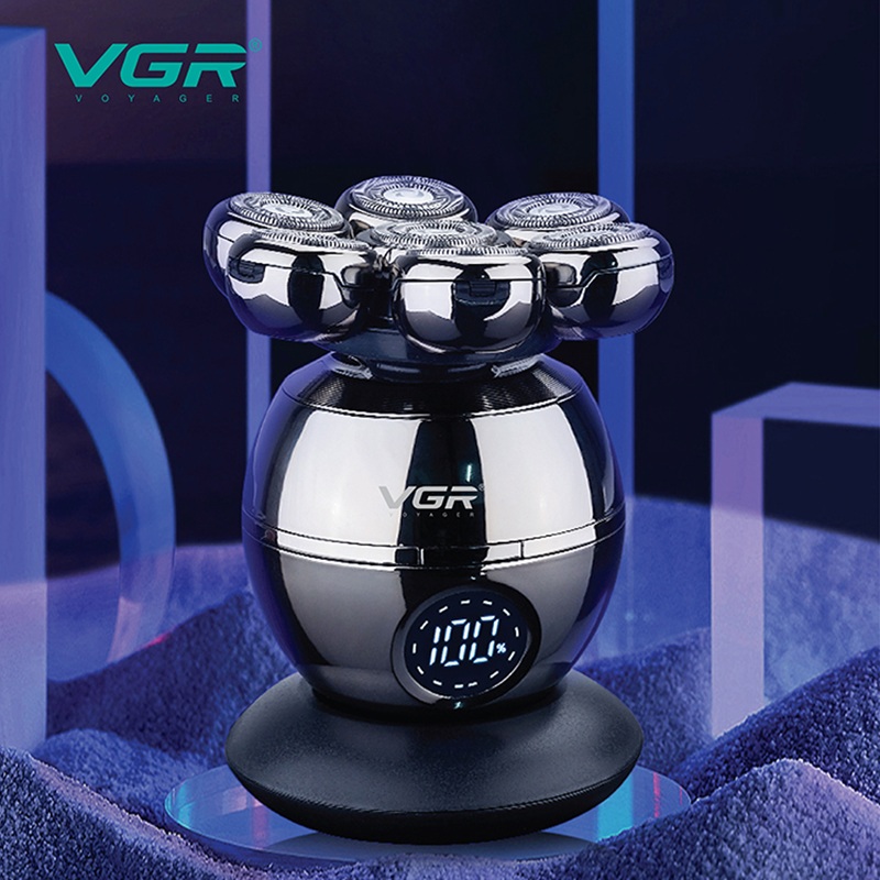 VGR315 5-in-1 Men's Set: Full-body washable LCD digital display 5-in-1 rechargeable electric Bald shaver Application Scenario
