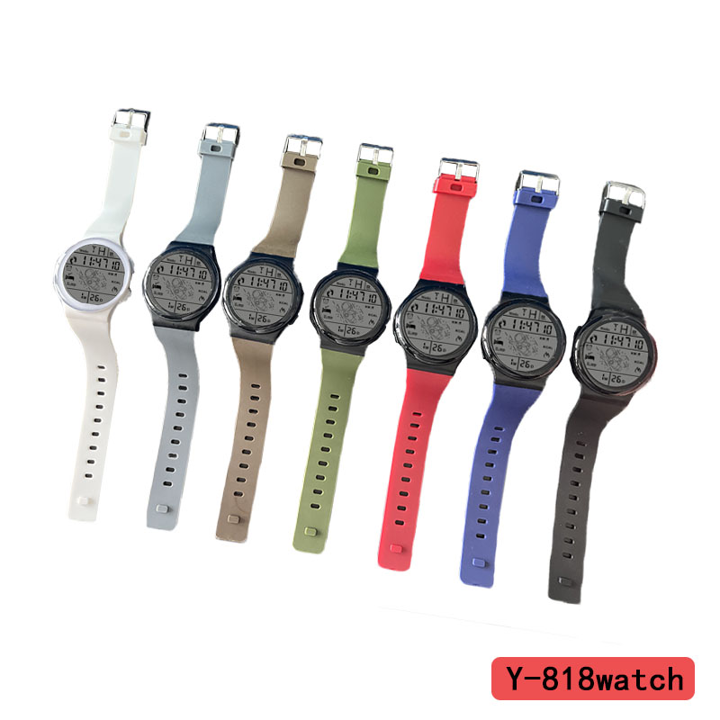 YITONG foreign Trade sports electronic Watch, Primary and secondary school boys' sports watch, outdoor sports waterproof electronic watch, Boys' Y-818 large disc model, student trendy boys' art electronic watch, waterproof sports Specification image