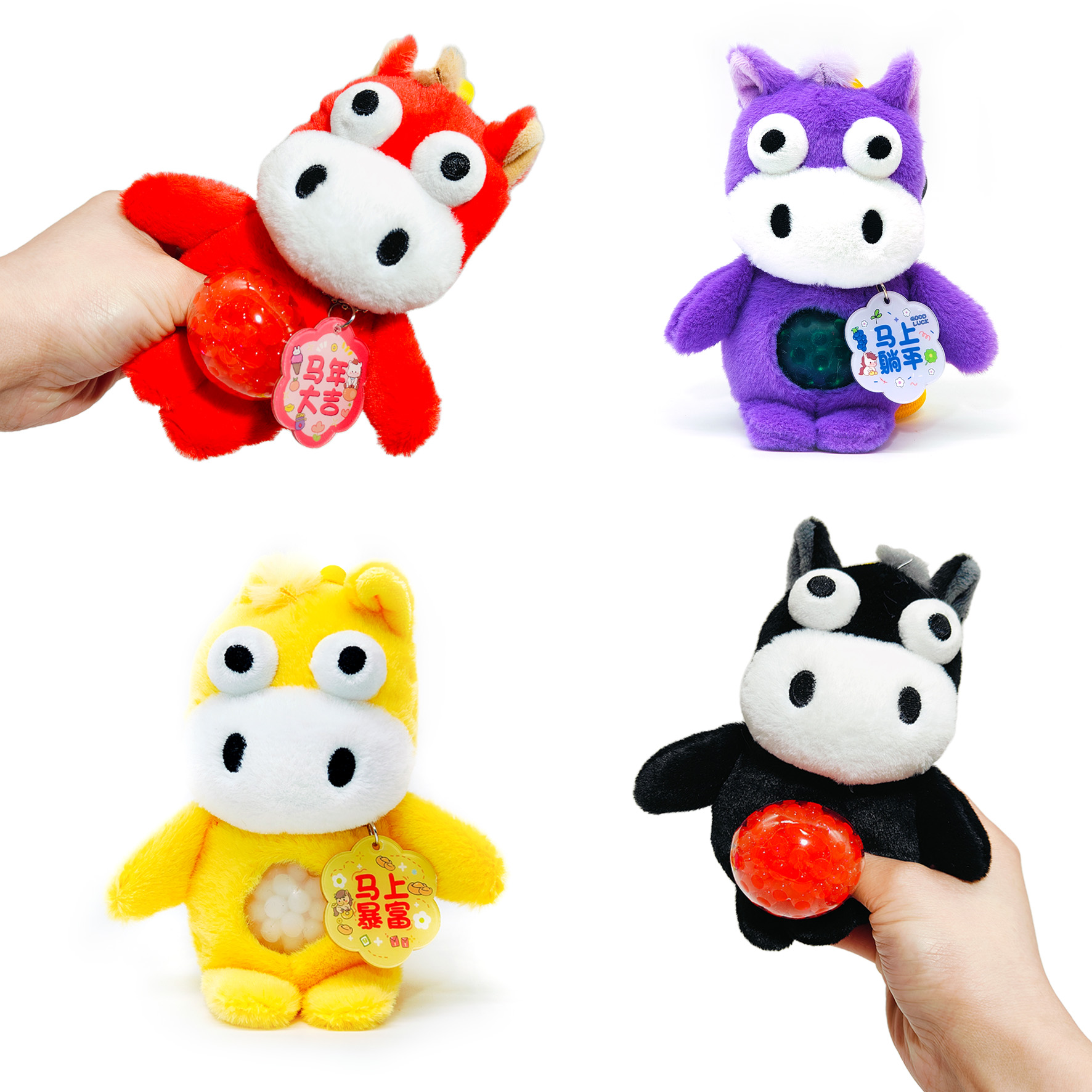 The New Year's product is a plush toy with the mascot of the Year of the Horse in the shape of a little pony lantern. It's a cute Children's Day gift Item Picture
