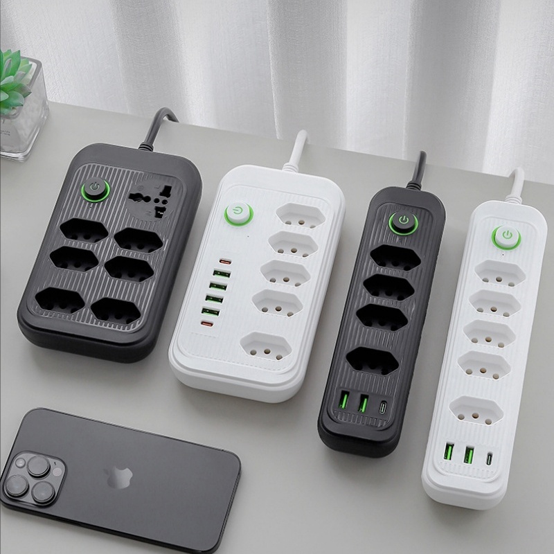Brazilian dedicated socket, USB multi-socket power strip, smart power strip, multi-functional power strip pic 1