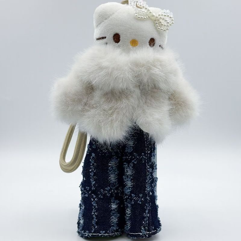 【 High-end Handmade Long Legs 】 Autumn and winter fur long legs kt Handmade plush doll Pendant