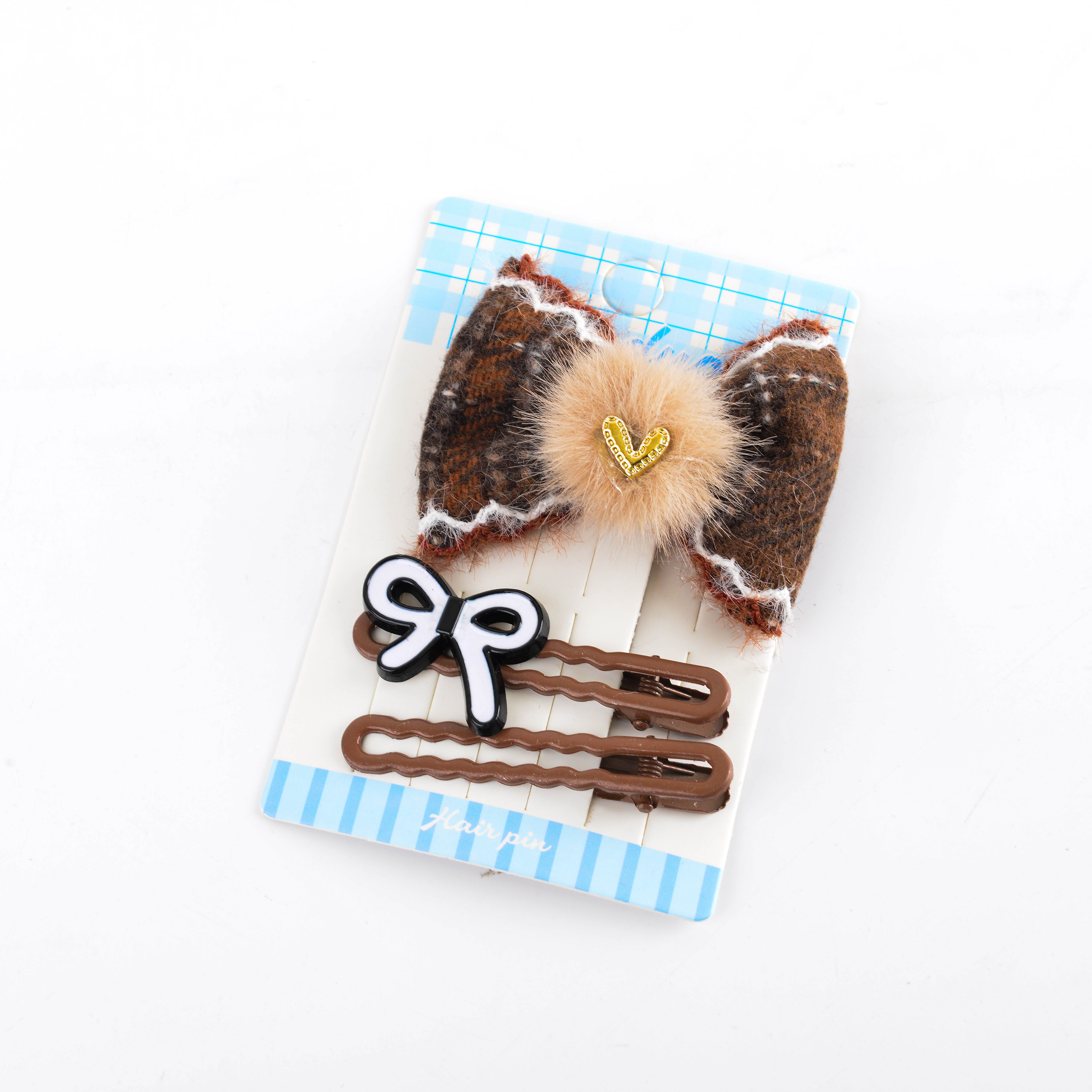 Cute plush hair clips for women in autumn and winter, new forehead bangs clips, side baby hair clips and headwear Specification image