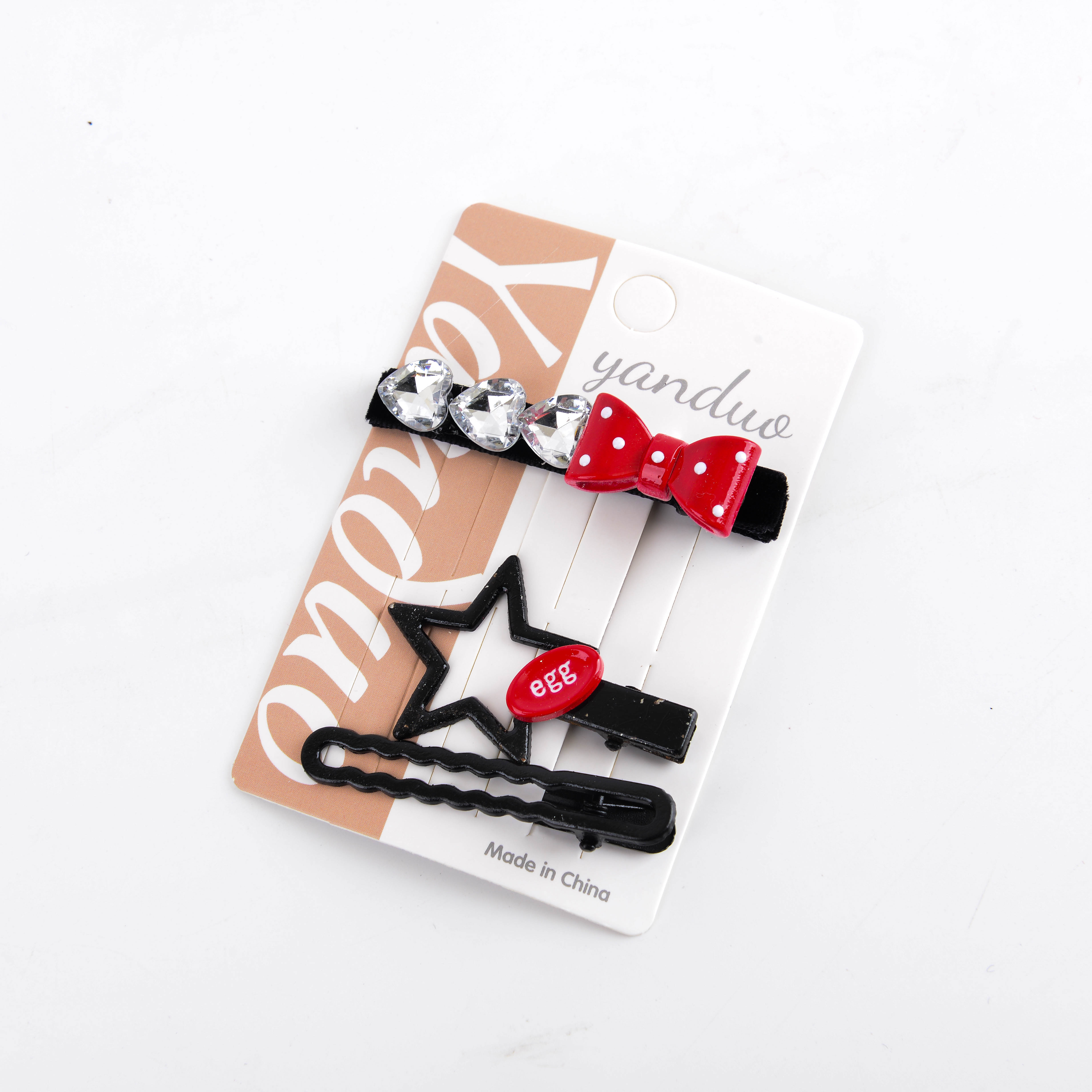New sweet and cute girl children's hair clip set, cartoon and adorable bangs clip, side clip, acrylic hair clip and hair accessory Item Picture