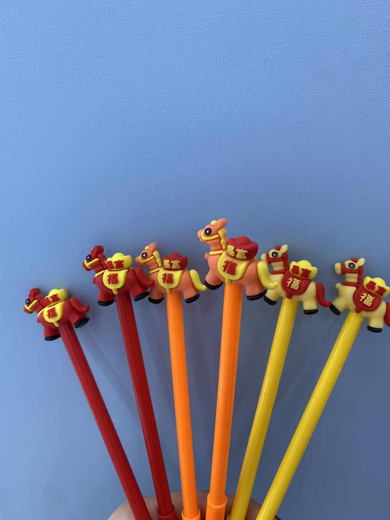 Shangshangqian cartoon horse-shaped quills, butterfly pens, cute diy pens, business custom pens, creative writing gifts details Picture