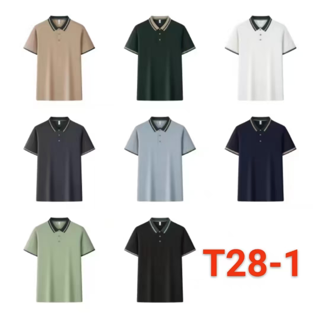 YMB-T28-1 team wear, workwear, sportswear, POLO, can be printed, embroidered, lapel, short-sleeved, short-sleeved lapel