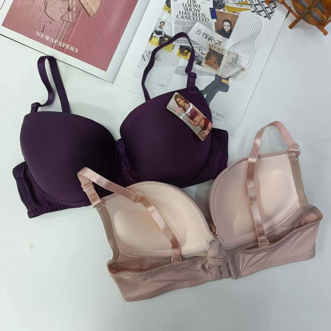 The 222# style of women's bras with underwire for export to the Middle East and Africa, gathered and lifted, comfortable sports underwear QNI Specification drawing