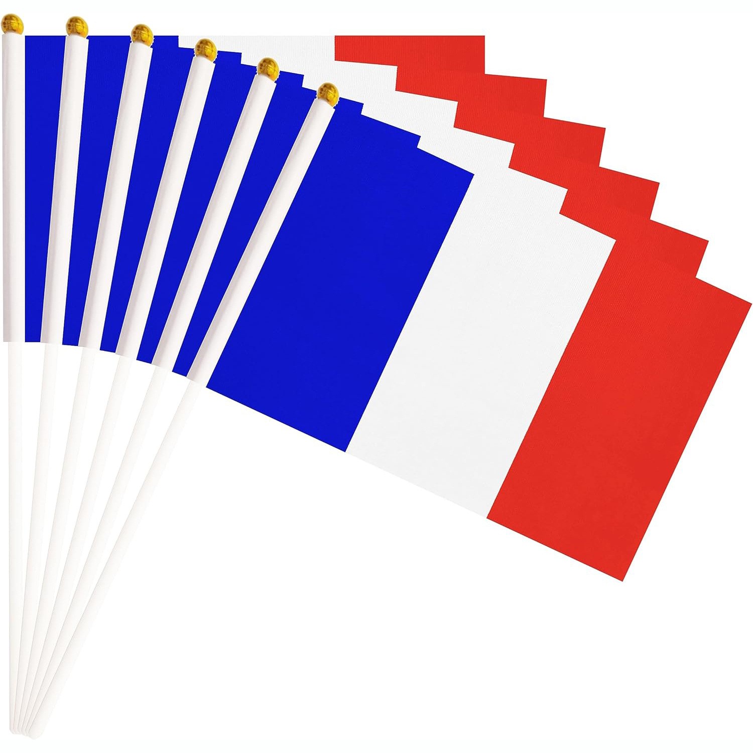 Factory direct sales wholesale price: No. 8 14*21cm French hand-held flag. Custom-made flags of various specifications from all over the world pic 1