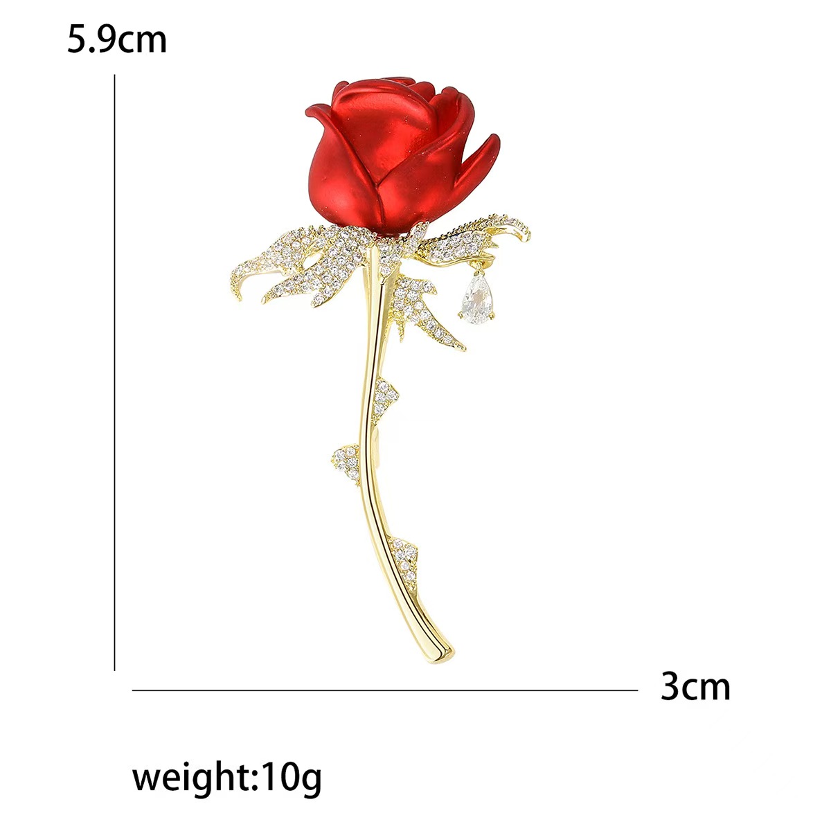 胸针/徽章/辅料/金榜题名/莫桑钻胸针白底实物图