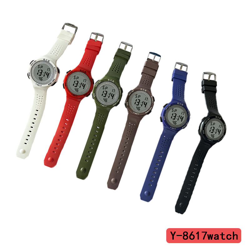 YITONG relojes electrónicos básicos de alto rendimiento duradero ahorro de preocupaciones estudiantes de clase uso diario especial y-8617 basic relojes electrónicos redondos de color para hombres Y mujeres a prueba de agua brillo deportivo tendencia Specification image