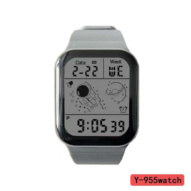 YITONG foreign Trade sports electronic Watch, primary and secondary school boys' sports watch, outdoor sports waterproof electronic watch, Boys' Y-955 square new style student trendy boys' art electronic watch, waterproof sports Application Scenario