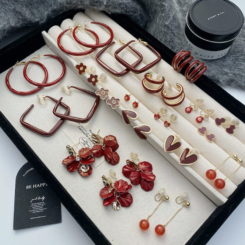 饰品/耳饰/耳环/锆石微镶毛坯耳环/锆石耳饰产品图