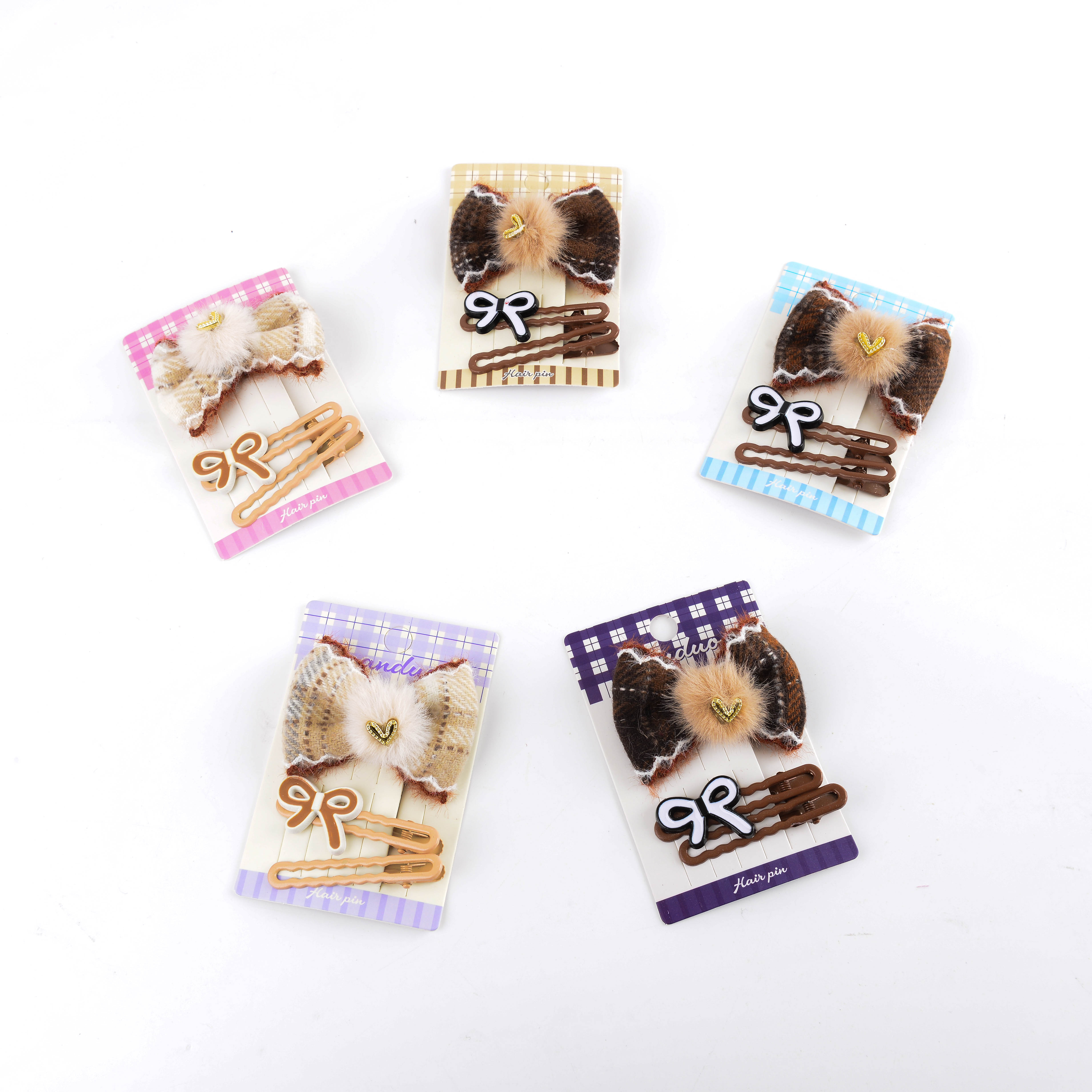 Cute plush hair clips for women in autumn and winter, new forehead bangs clips, side baby hair clips and headwear