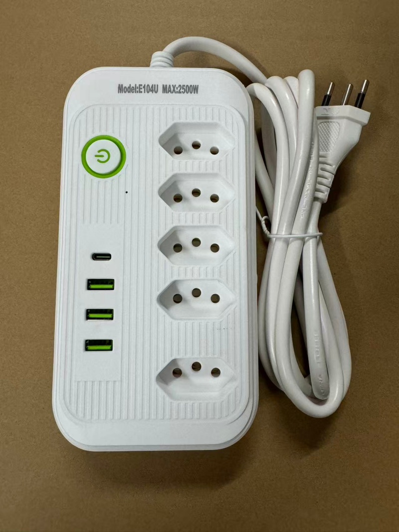 Brazilian dedicated socket, USB multi-socket power strip, smart power strip, multi-functional power strip Specification image