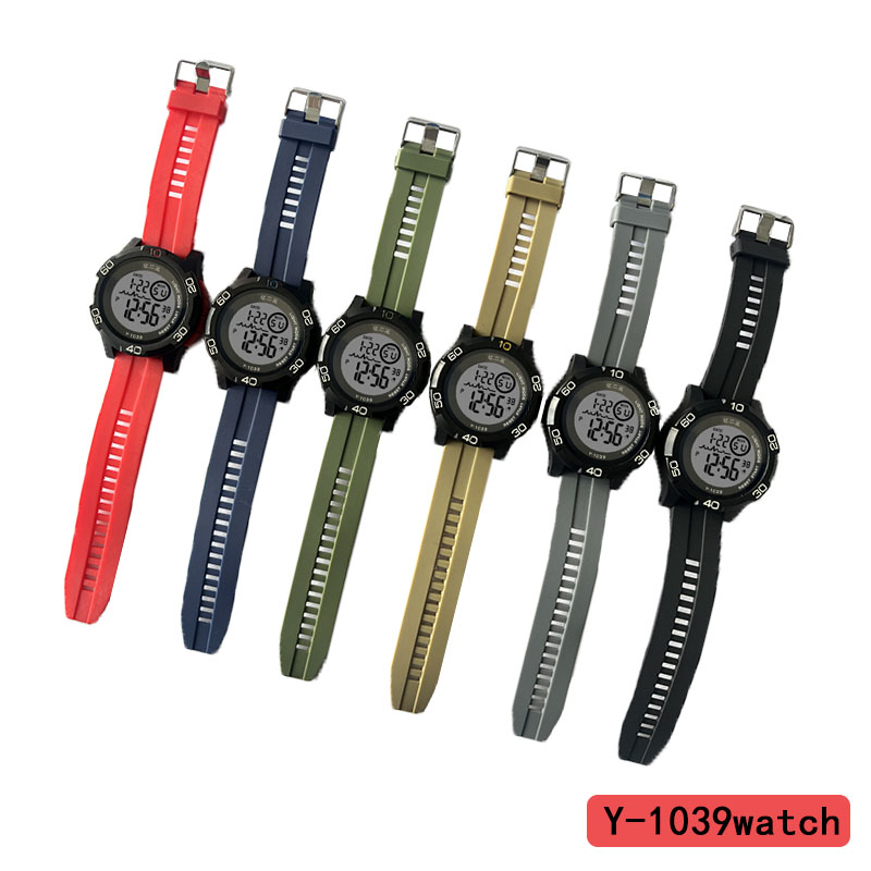 YITONG relojes electrónicos básicos de alto rendimiento duradero ahorro de preocupaciones estudiantes de clase uso diario especial y-1039 basic relojes electrónicos redondos de color para hombres Y mujeres a prueba de agua brillo deportivo tendencia Specification image