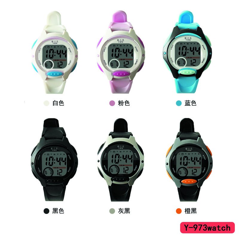 The YITONG basic electronic watch from YITONG is cost-effective, durable and worry-free. It is specially designed for students to wear in class and daily life. The Y-973 basic electronic watch is a round, colorful, waterproof and luminous sports watch for both men and women, and is a trend Specification image