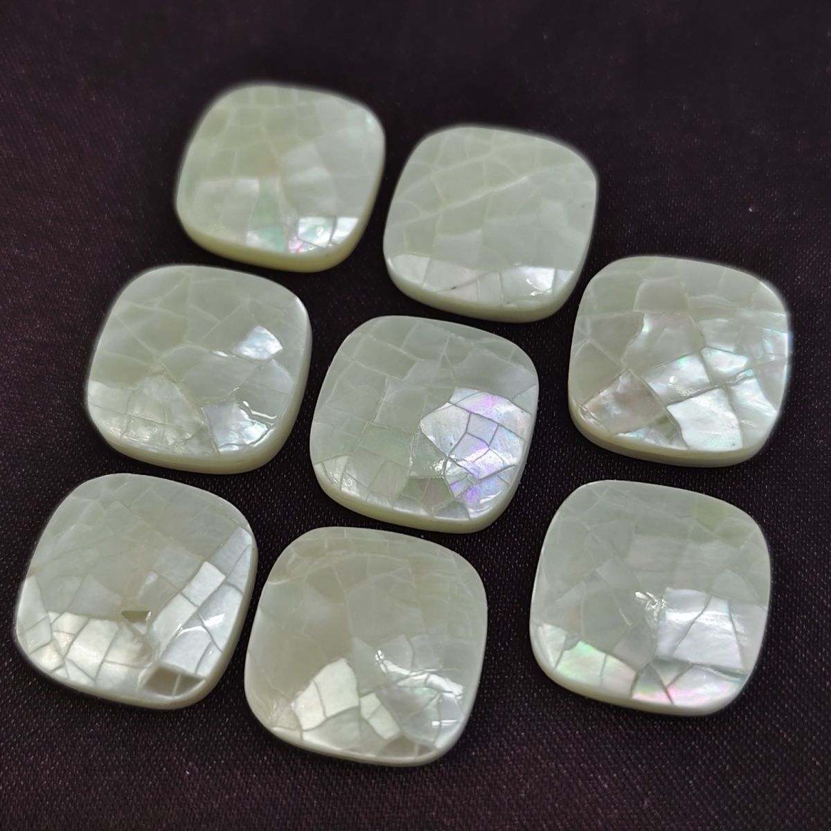 新款天然白蝶贝14*3.7mm小方糖贝壳裂纹无孔DIY贝壳饰品配件