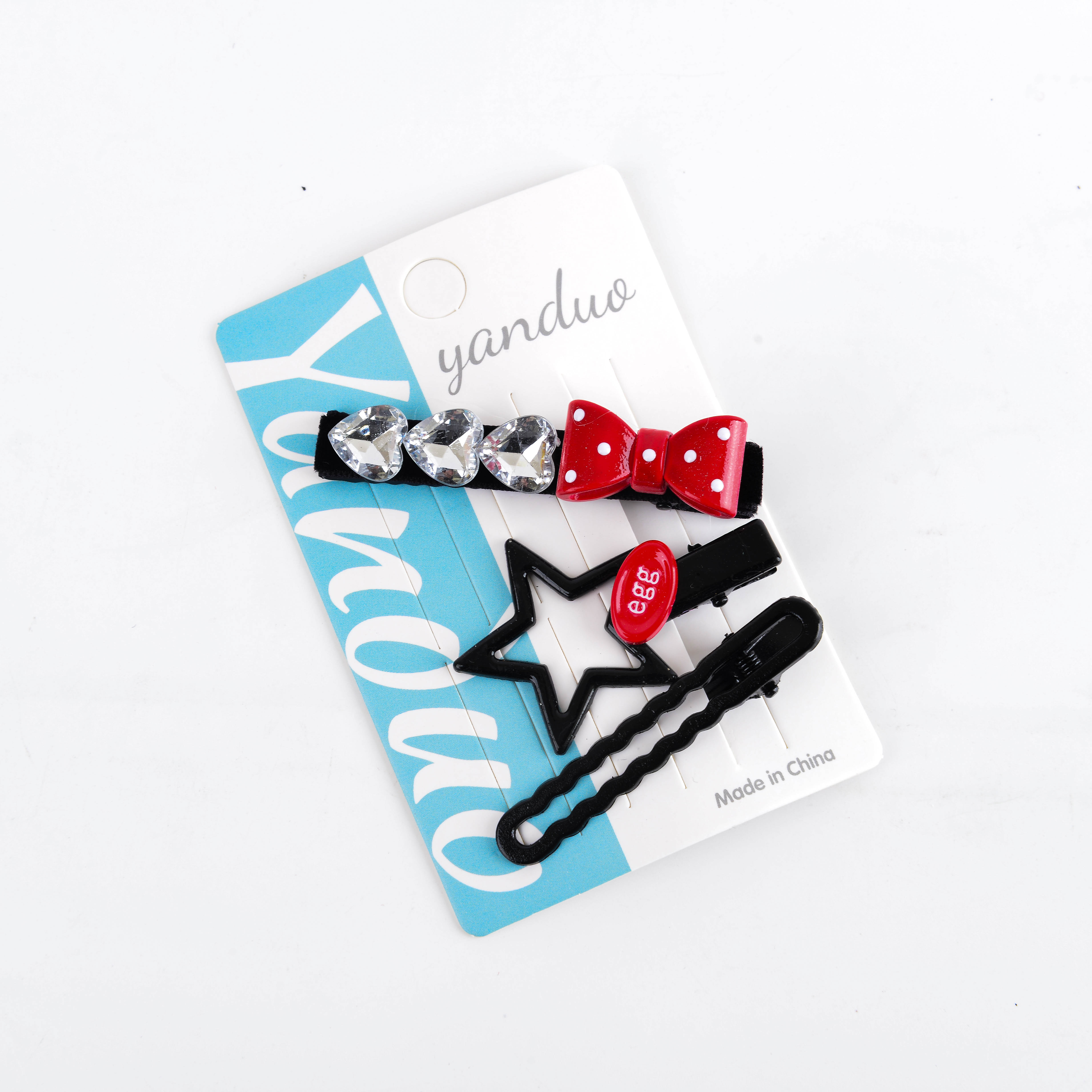 New sweet and cute girl children's hair clip set, cartoon and adorable bangs clip, side clip, acrylic hair clip and hair accessory Specification image