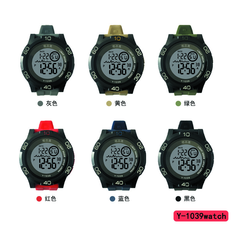 YITONG relojes electrónicos básicos de alto rendimiento duradero ahorro de preocupaciones estudiantes de clase uso diario especial y-1039 basic relojes electrónicos redondos de color para hombres Y mujeres a prueba de agua brillo deportivo tendencia details Picture