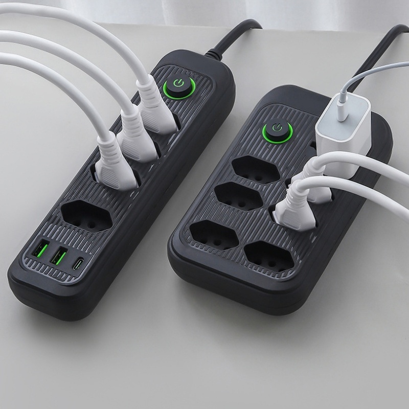 Brazilian dedicated socket, USB multi-socket power strip, smart power strip, multi-functional power strip details Picture