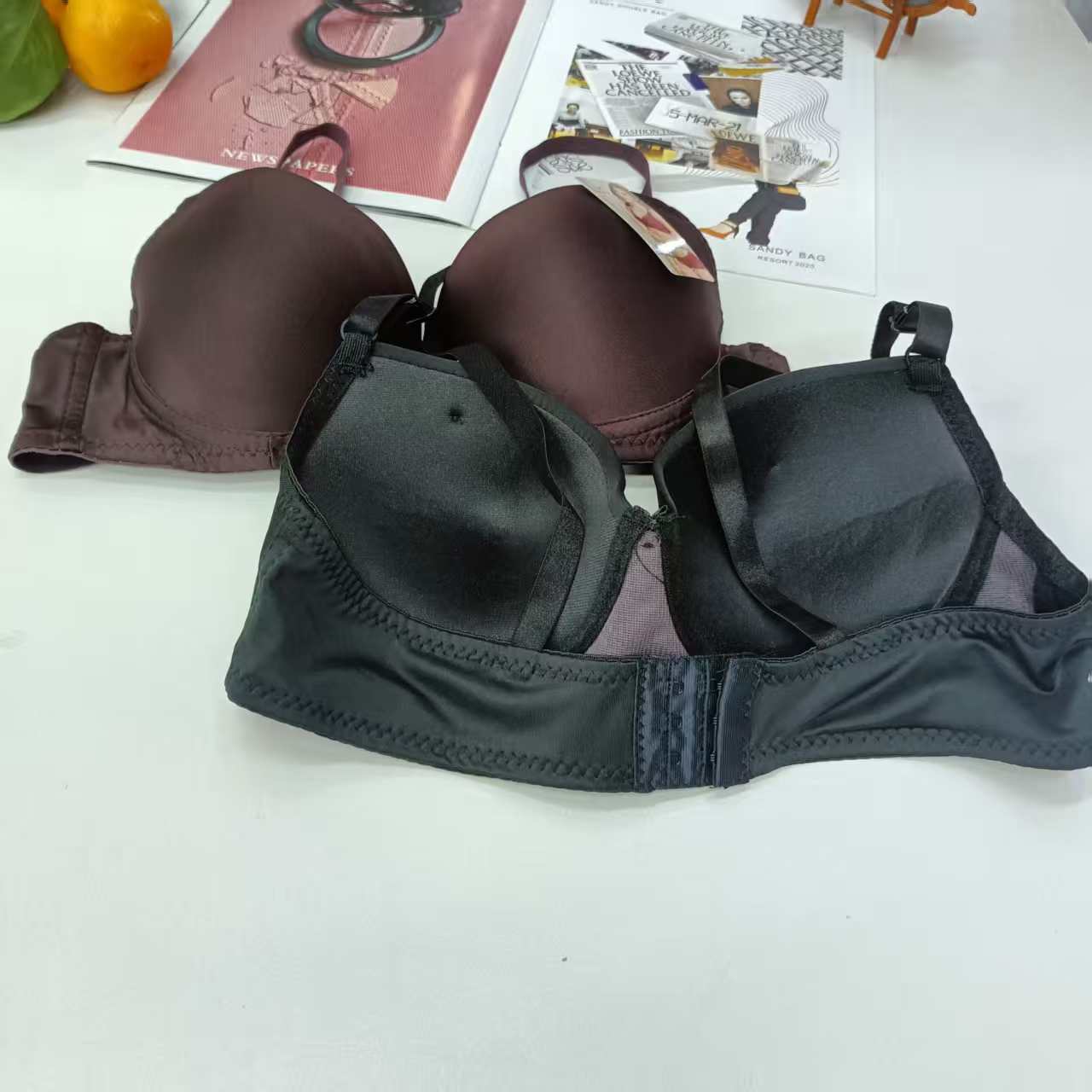 223# Foreign trade export to the Middle East and Africa, large-sized women's underwear, lifting, gathering, comfortable, reinforced sports bra for women, QNI Specification drawing
