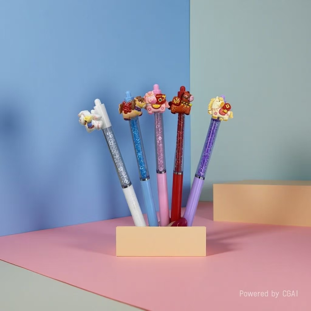 2026年新款马年吉祥碎钻圆珠笔创意又吸睛学生文具