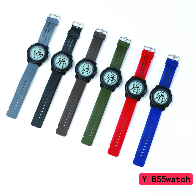 The YITONG basic electronic watch from YITONG offers high cost performance, durability and peace of mind. It is specially designed for students to wear in class and on a daily basis. The Y-855 basic electronic watch is a round electronic watch, a waterproof and luminous sports watch for men, and a trend Specification image