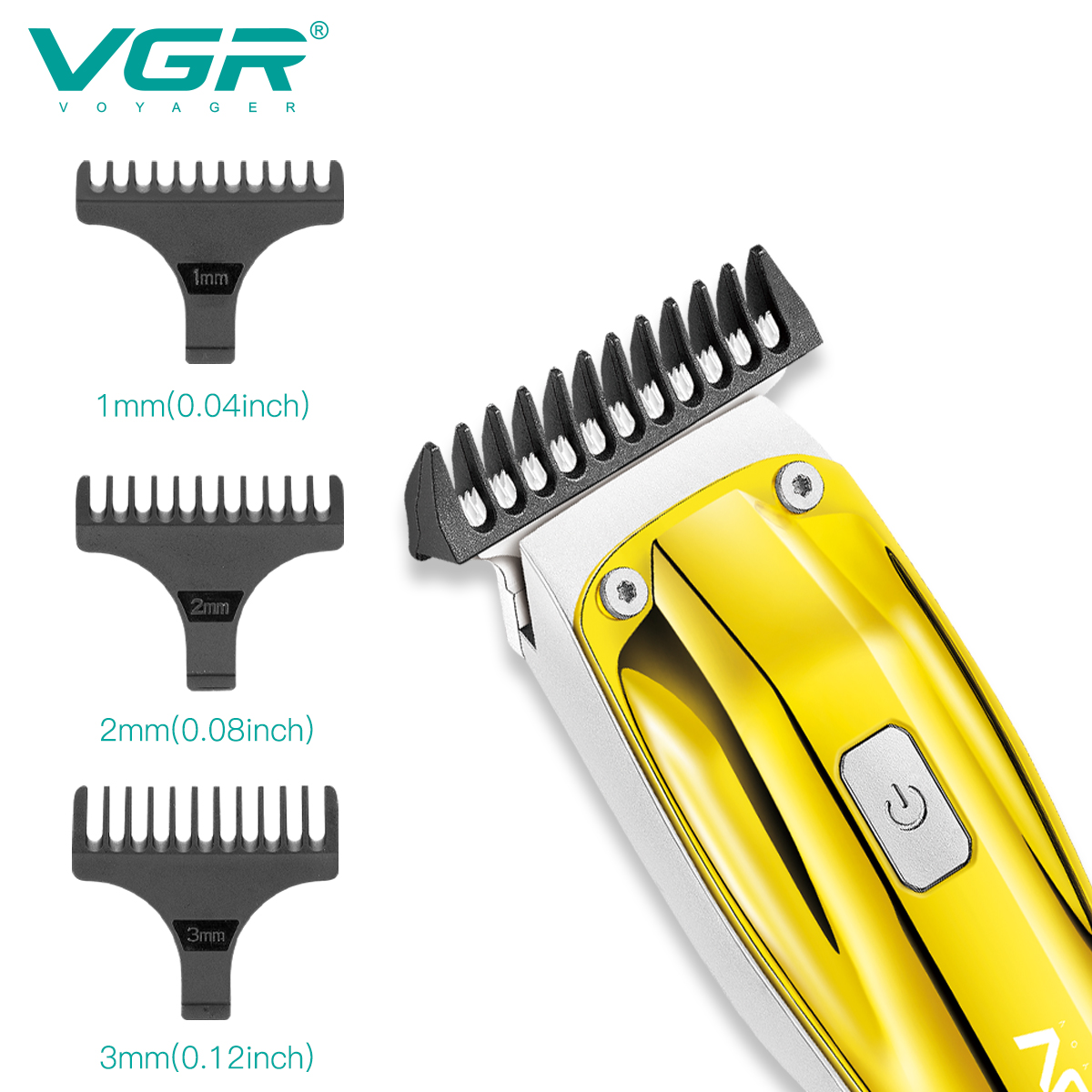 VGR955 Electric clipper oil head clipper USB rechargeable household engraving mini 0-blade head engraving metal hair clipper Item Picture