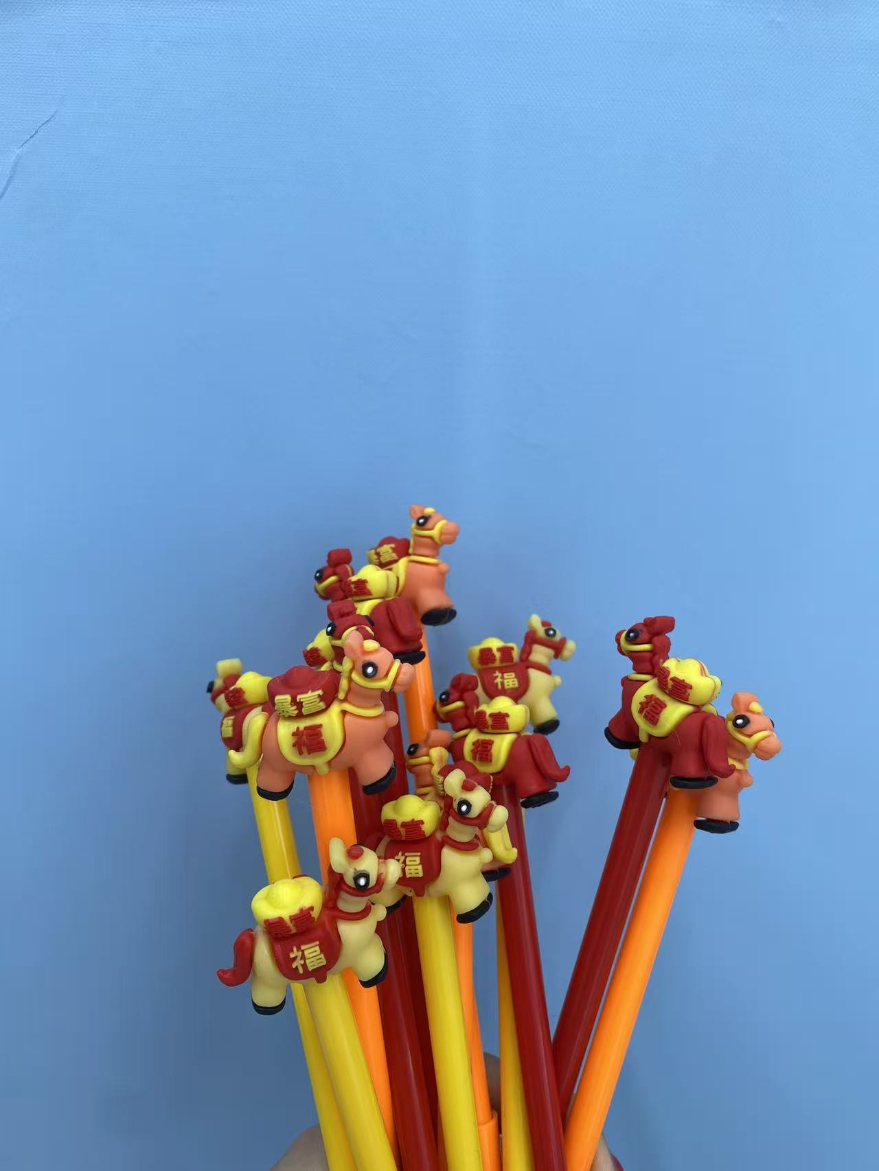 Shangshangqian cartoon horse-shaped quills, butterfly pens, cute diy pens, business custom pens, creative writing gifts Specification drawing