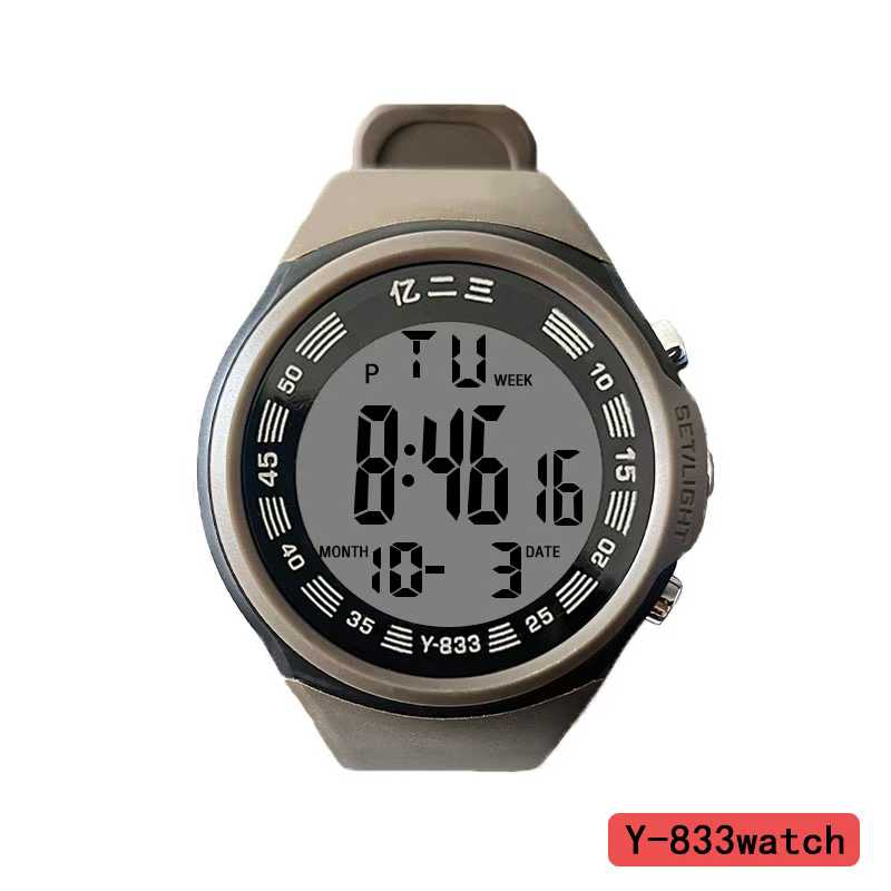 YITONG yitong modelo básico reloj electrónico de alto rendimiento duradero ahorro de preocupaciones estudiantes clase uso diario especial Y-833 reloj electrónico básico reloj electrónico redondo para hombres a prueba de agua reloj deportivo luminoso tendencia Item Picture