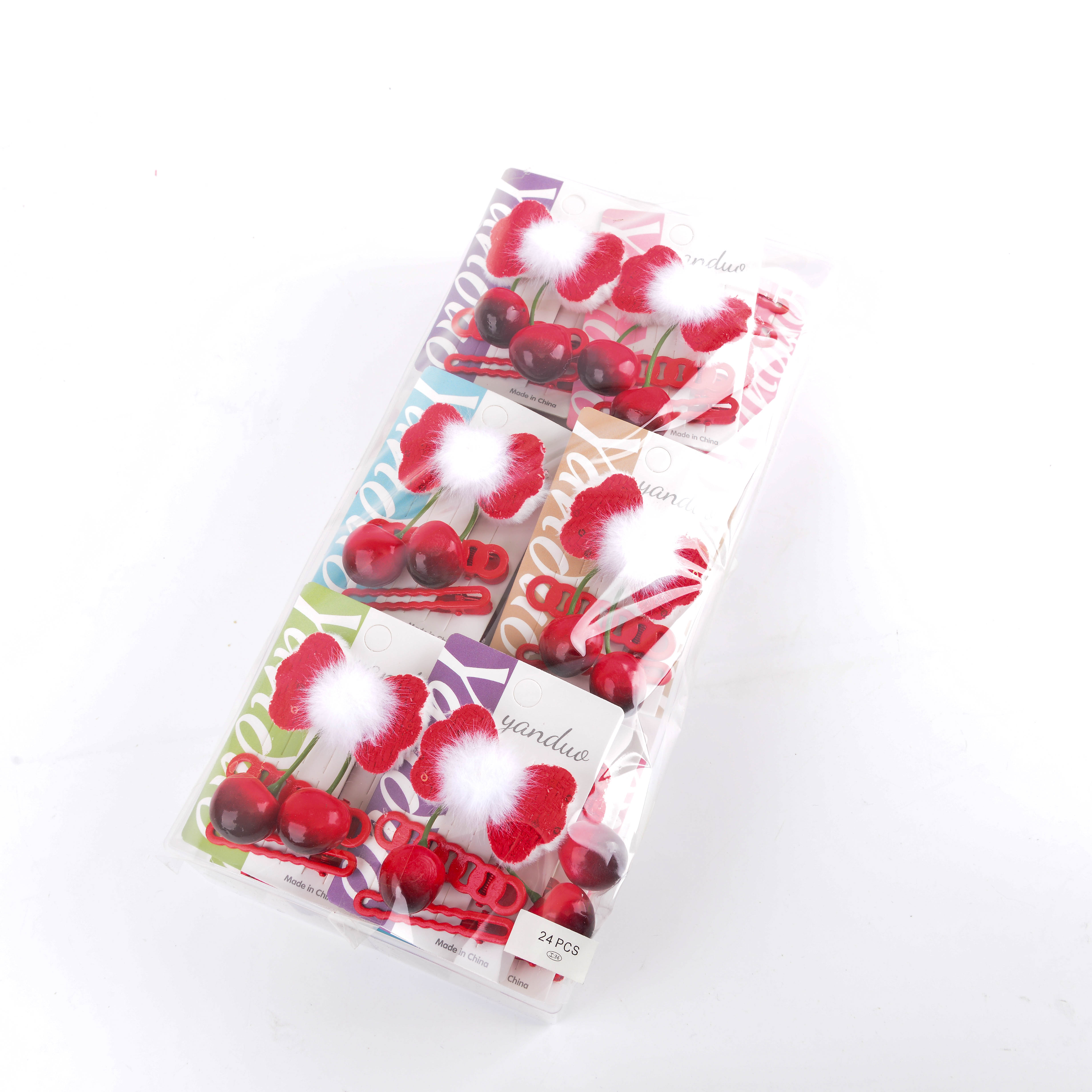 新年儿童发饰红色兔耳朵毛球发夹子可爱宝宝喜庆头饰女孩汉服配饰图